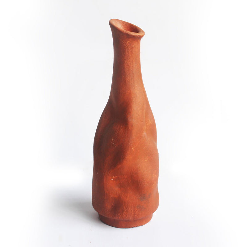 Buy Bot Lipped Organic Terracotta Flower Vase | Shop Verified Sustainable Decor & Artefacts on Brown Living™