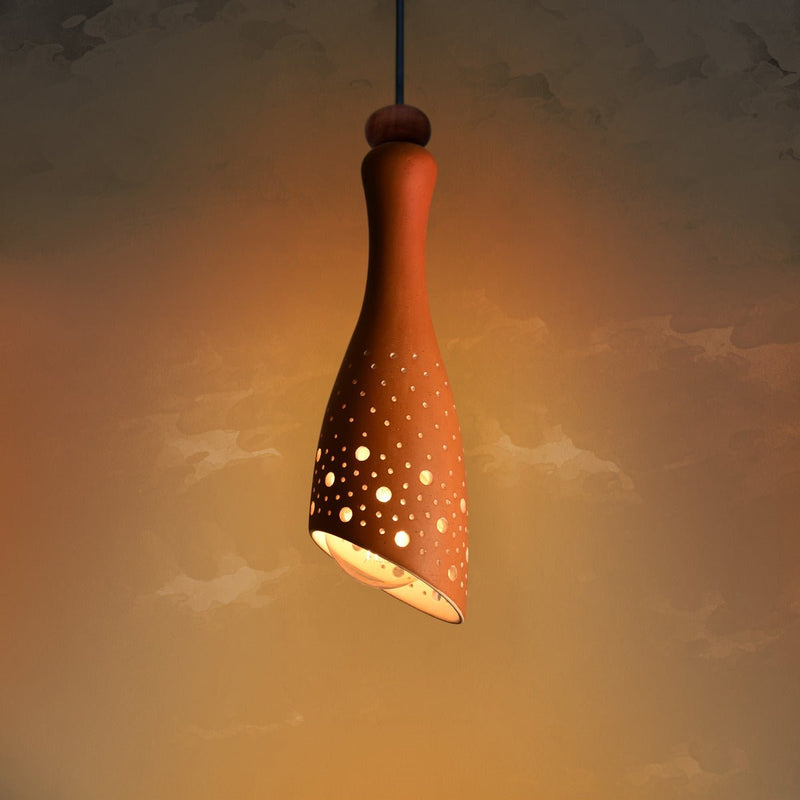 Buy Bot Slice Handmade Terracotta Ceiling Light | Shop Verified Sustainable Products on Brown Living