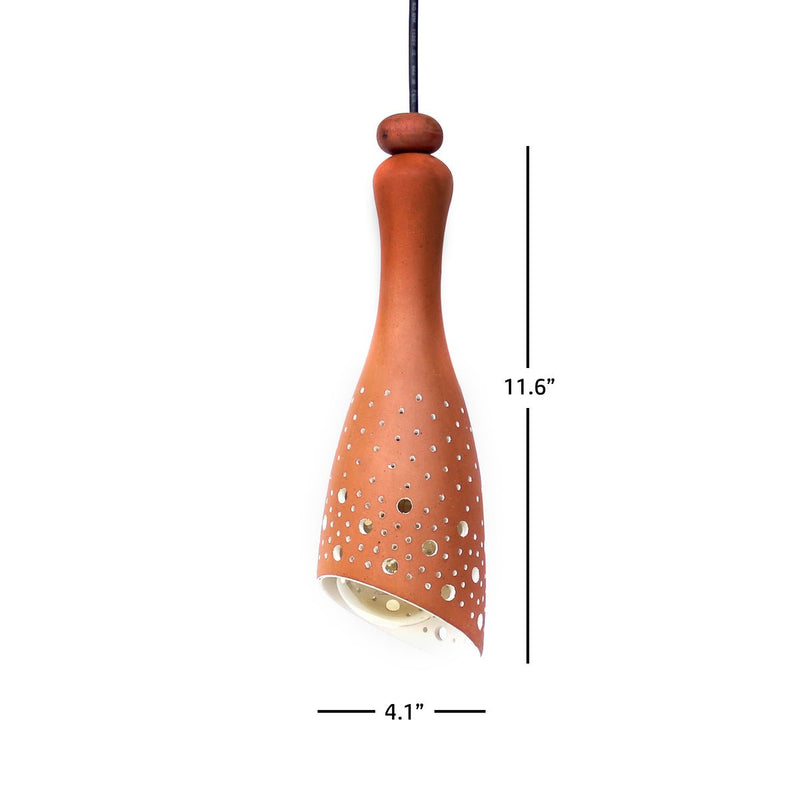 Buy Bot Slice Handmade Terracotta Ceiling Light | Shop Verified Sustainable Products on Brown Living