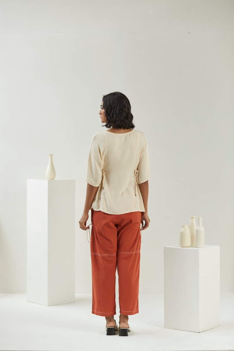 Buy Candlelit Beige Blouse | Womens Blouse | Shop Verified Sustainable Womens Blouse on Brown Living™