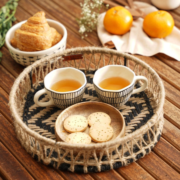 Buy Chakor Jute & Cotton Tray | Shop Verified Sustainable Trays & Platters on Brown Living™