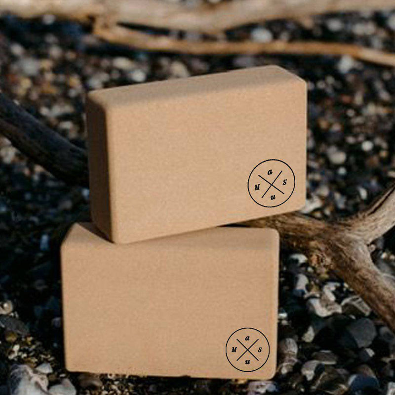 Buy Chandra Premium Cork Yoga Block - Set of 2 | Shop Verified Sustainable Yoga Block on Brown Living™