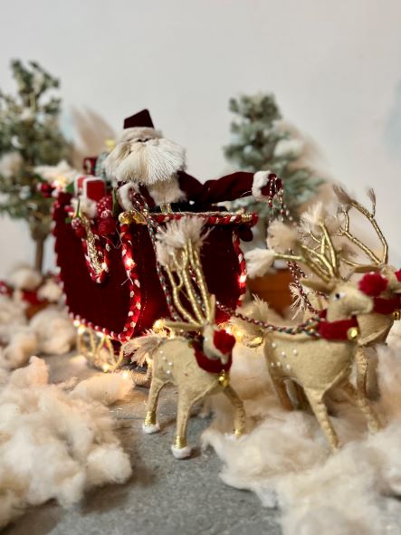 Buy Christmas Advent Calendar | Santa on His Sleigh | 12 Days | Shop Verified Sustainable Decor & Artefacts on Brown Living™