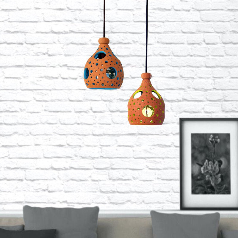 Buy COCO M2 Handmade Terracotta Ceiling Light | Shop Verified Sustainable Lamps & Lighting on Brown Living™