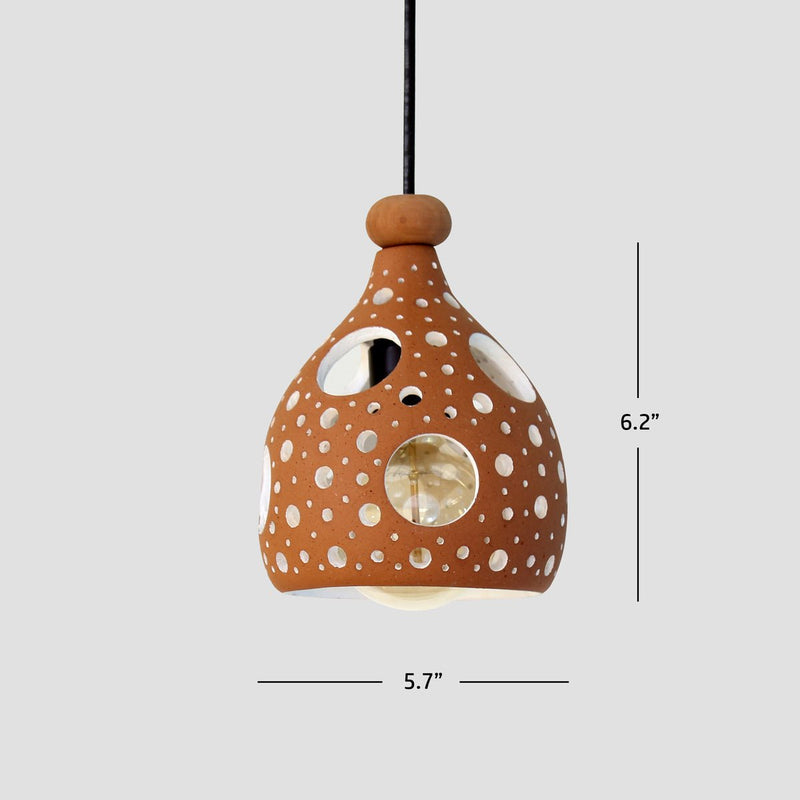 Buy COCO M2 Handmade Terracotta Ceiling Light | Shop Verified Sustainable Lamps & Lighting on Brown Living™