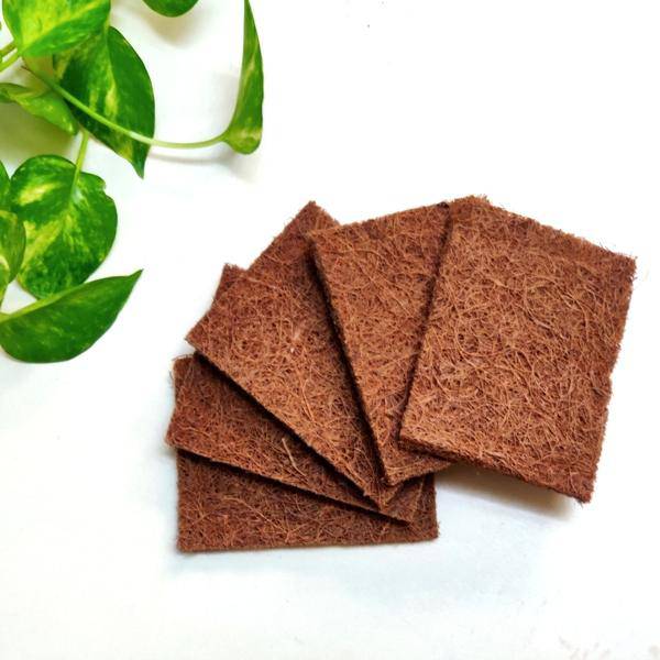 Buy Coconut Coir Fiber Dish | Utensil Scrub Pads - Pack of 3 | Shop Verified Sustainable Cleaning Supplies on Brown Living™