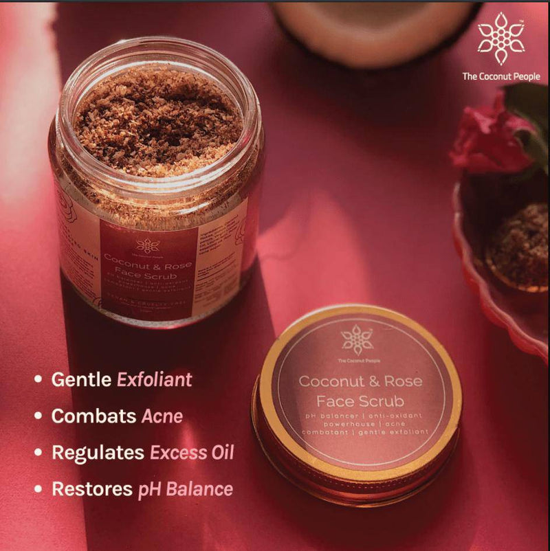 Buy Coconut & Rose Face Scrub | Shop Verified Sustainable Face Scrub on Brown Living™