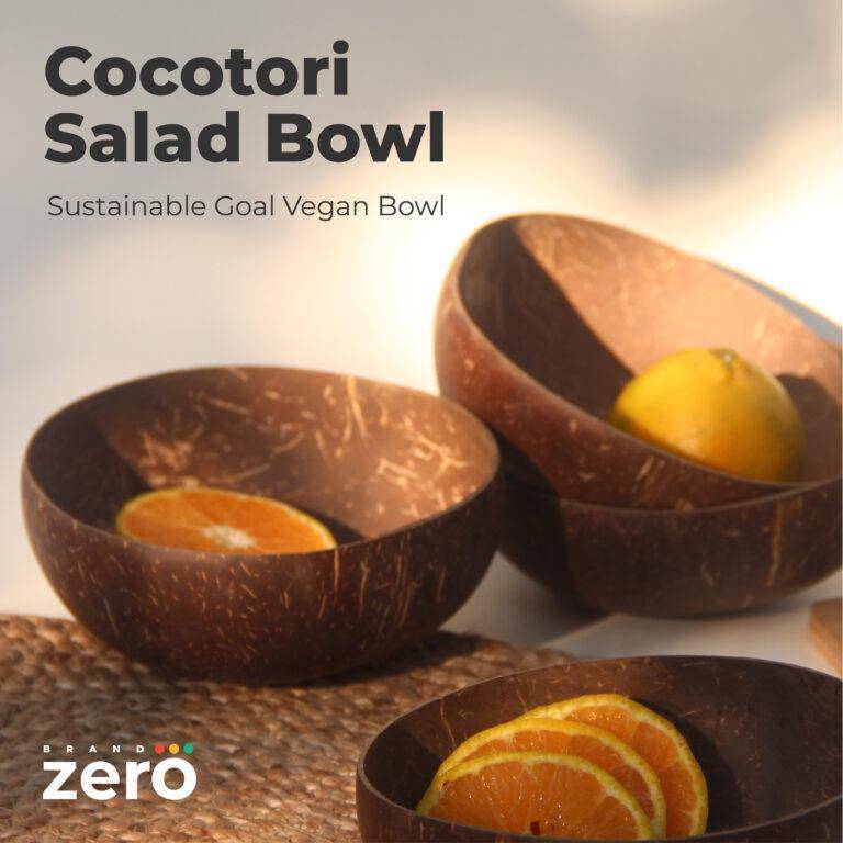 Buy Coconut Salad & Fruit Bowl | Set of 3 | 400ml | Shop Verified Sustainable Plates & Bowls on Brown Living™