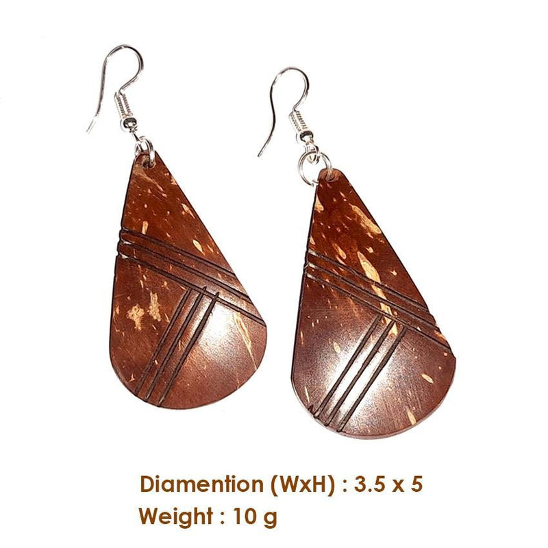 Buy Coconut Shell Earrings / Dangle Earrings | Shop Verified Sustainable Womens Earrings on Brown Living™