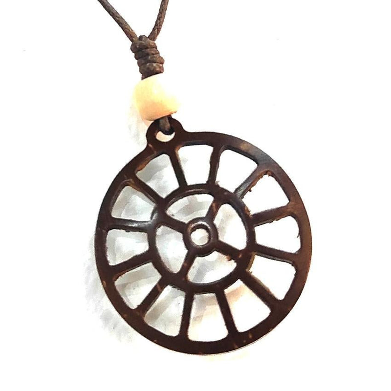 Buy Coconut Shell Pendant - Sri Mother Symbol | Shop Verified Sustainable Womens Charms & Pendants on Brown Living™