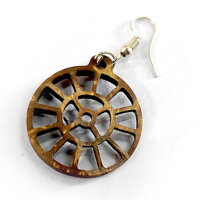 Buy Coconut Shell Sri Mother Symbol Earring | Shop Verified Sustainable Womens Earrings on Brown Living™