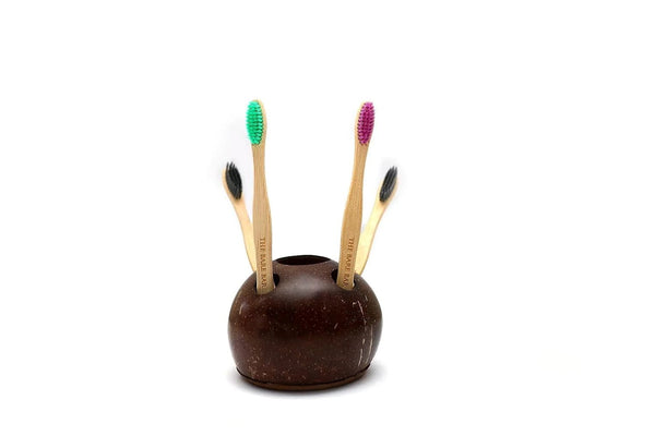 Coconut Shell Tooth Brush Stand | Verified Sustainable Bath Accessories on Brown Living™