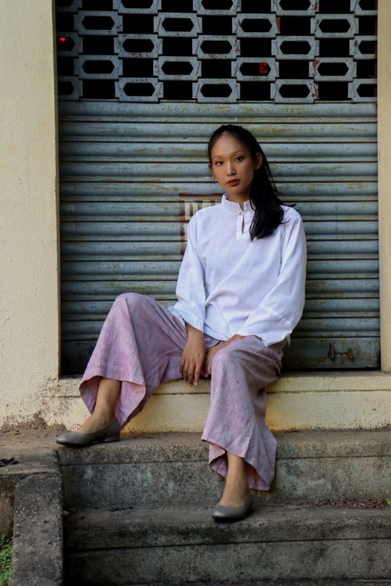 Buy Collared White Top | Organic Cotton | Shop Verified Sustainable Womens Top on Brown Living™