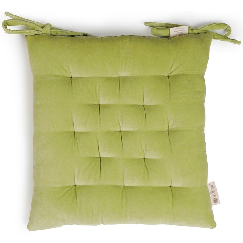 Buy Colour Blocking Velvet Chair Pad (Lime) | Shop Verified Sustainable Pillow on Brown Living™