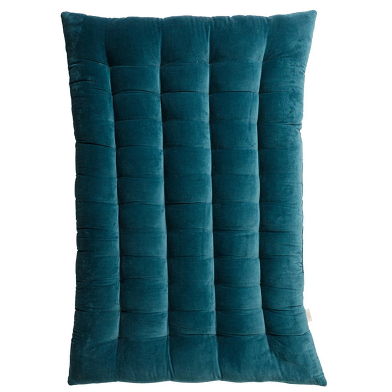 Buy Colour Blocking Velvet Futon (Teal) | Shop Verified Sustainable Bedding on Brown Living™