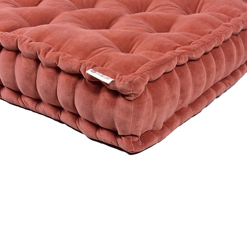 Buy Colour Blocking Velvet Mattress (Rust) | Shop Verified Sustainable Bedding on Brown Living™