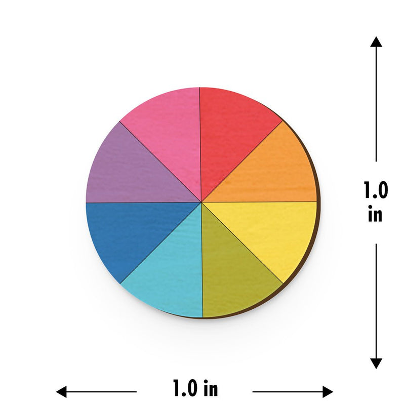 Buy Colour Wheel Hand Painted Wooden Pin | Shop Verified Sustainable Products on Brown Living