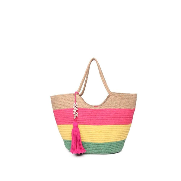 Buy Colourful Jute Tote Bag | Shop Verified Sustainable Womens Bag on Brown Living™