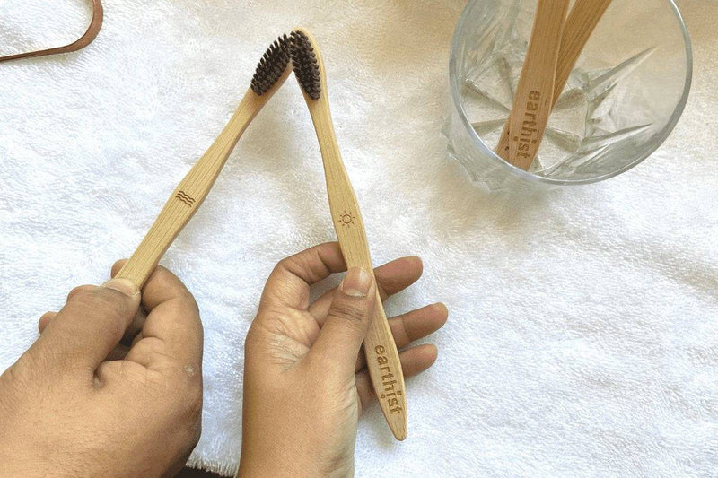 Buy Compostable Soft Bristles Bamboo Toothbrush- Pack Of 4 | Shop Verified Sustainable Tooth Brush on Brown Living™