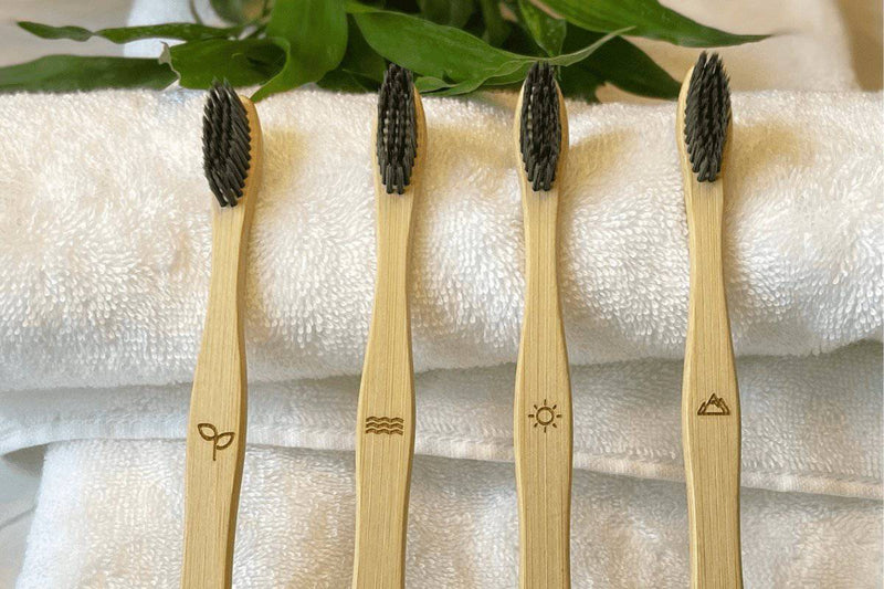 Buy Compostable Soft Bristles Bamboo Toothbrush- Pack Of 4 | Shop Verified Sustainable Tooth Brush on Brown Living™