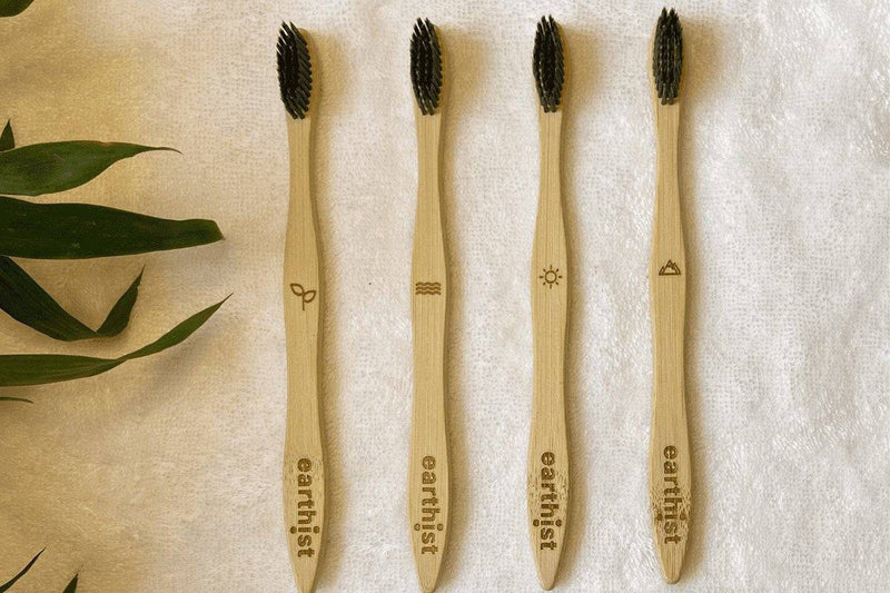 Buy Compostable Soft Bristles Bamboo Toothbrush- Pack Of 4 | Shop Verified Sustainable Tooth Brush on Brown Living™