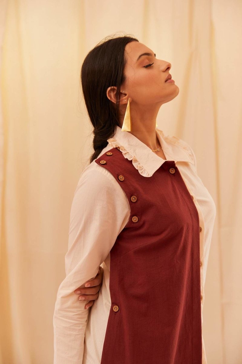 Buy Congo Structured Shirt | Handloom Cotton Shirt | Shop Verified Sustainable Womens Shirt on Brown Living™