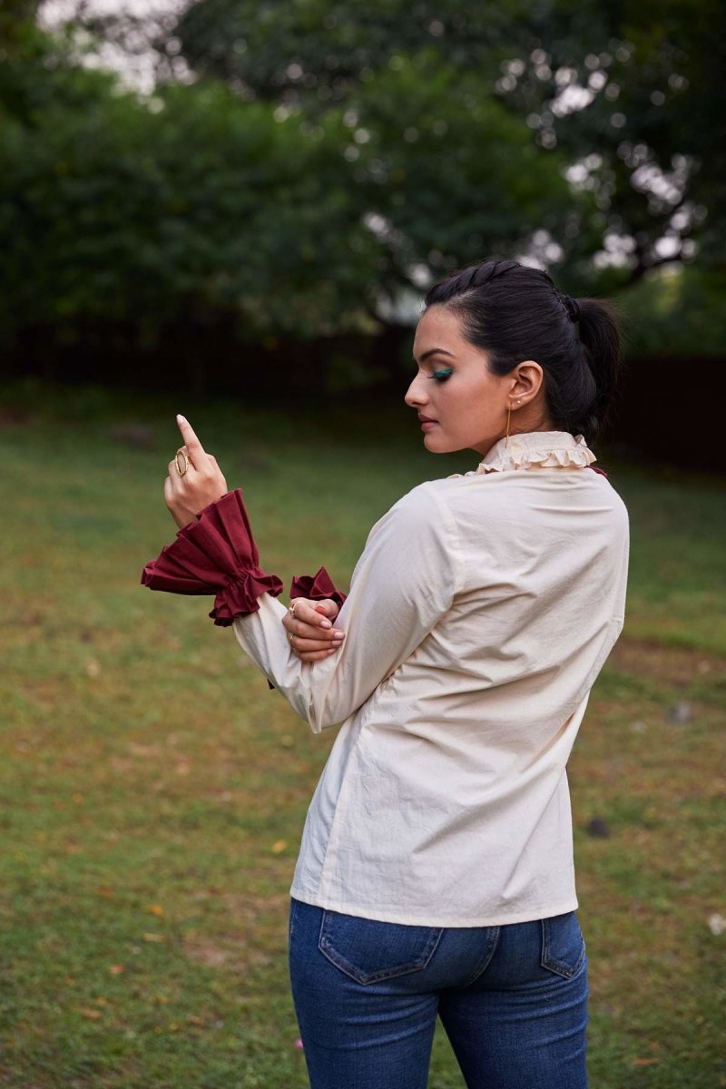 Buy Congo Structured Shirt | Handloom Cotton Shirt | Shop Verified Sustainable Womens Shirt on Brown Living™