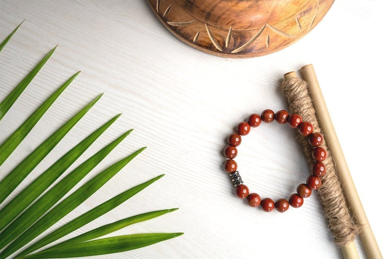 Buy Copy of ORIGINAL RED JASPER BRACELET FOR BALANCE, ENDURANCE AND EMOTIONAL WELLBEING | Shop Verified Sustainable Womens Accessories on Brown Living™