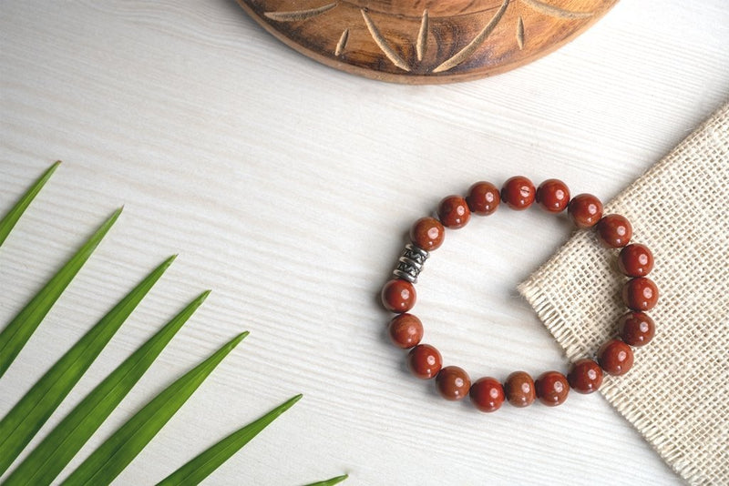 Buy Copy of ORIGINAL RED JASPER BRACELET FOR BALANCE, ENDURANCE AND EMOTIONAL WELLBEING | Shop Verified Sustainable Womens Accessories on Brown Living™