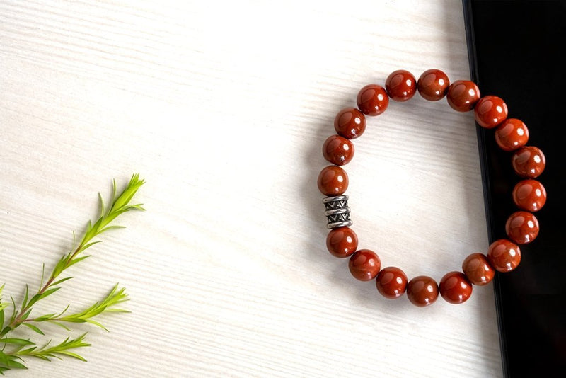 Buy Copy of ORIGINAL RED JASPER BRACELET FOR BALANCE, ENDURANCE AND EMOTIONAL WELLBEING | Shop Verified Sustainable Womens Accessories on Brown Living™