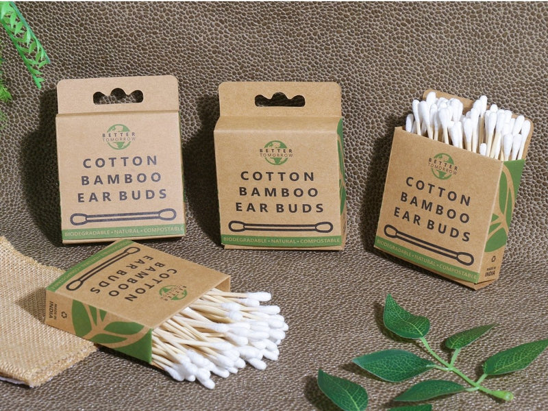 Buy Cotton Bamboo Earbuds - 4 Packs | Shop Verified Sustainable Ear Buds on Brown Living™