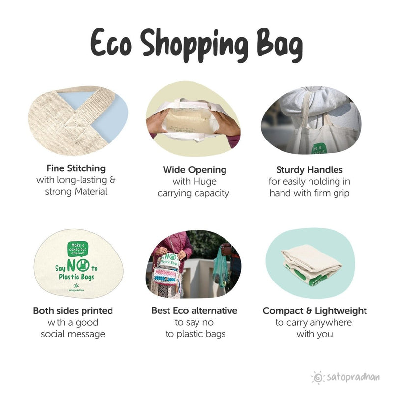 Buy Cotton Shopping Bag - Eco-Friendly Plastic Alternative | Shop Verified Sustainable Products on Brown Living