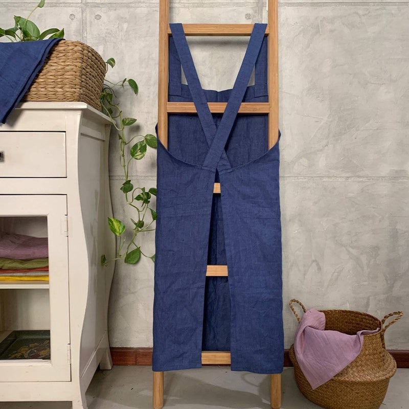 Buy Cross Back Apron in 100% Hemp Fabric | Shop Verified Sustainable Kitchen Linens on Brown Living™