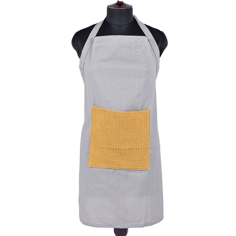 Buy Culinary Companions - Chic Grey & Ochre Apron | Shop Verified Sustainable Products on Brown Living