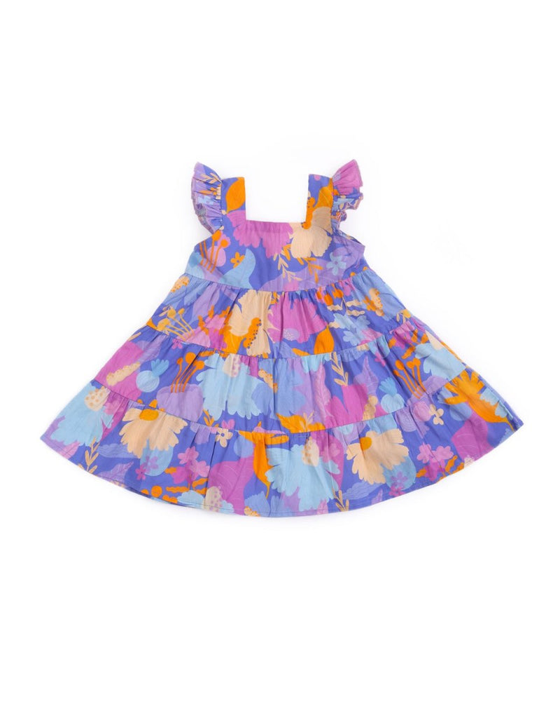 Buy Daffy Tiered Frock | Shop Verified Sustainable Kids Frocks & Dresses on Brown Living™