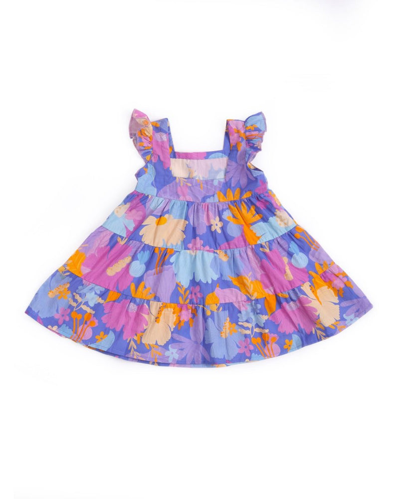 Buy Daffy Tiered Frock | Shop Verified Sustainable Kids Frocks & Dresses on Brown Living™