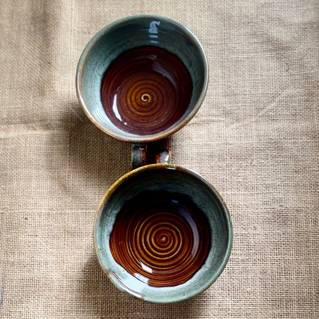 Buy Dakkan Mugs with Leaf Detailing | Shop Verified Sustainable Mugs on Brown Living™