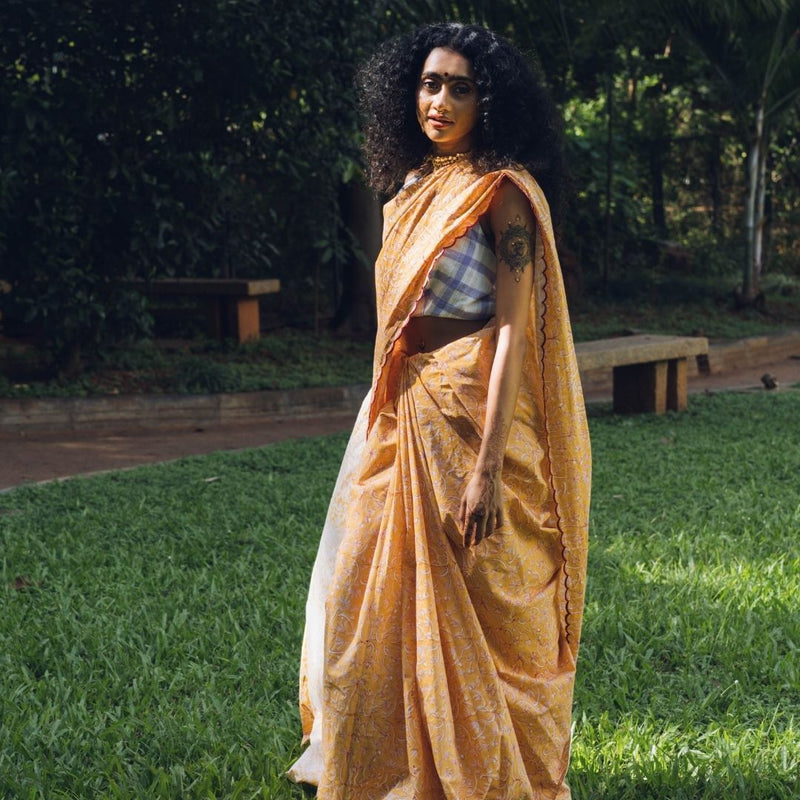 Buy Dal Khichdi Sari | Shop Verified Sustainable Womens Saree on Brown Living™