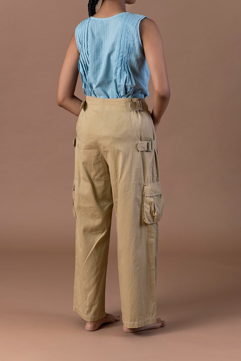 Buy Danish Organic Cotton Cargo Pants | Shop Verified Sustainable Womens Trouser on Brown Living™