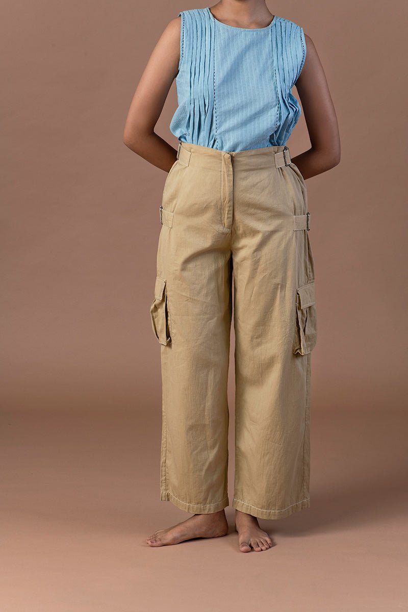 Buy Danish Organic Cotton Cargo Pants | Shop Verified Sustainable Womens Trouser on Brown Living™