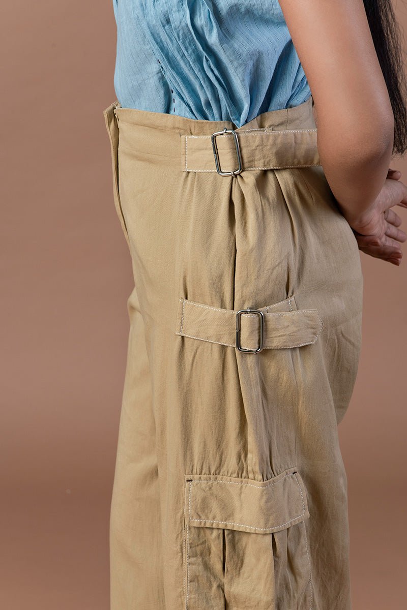 Buy Danish Organic Cotton Cargo Pants | Shop Verified Sustainable Womens Trouser on Brown Living™