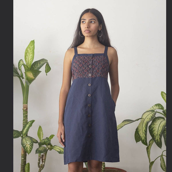 Buy Dariya Holiday Ajrakh Dress | Shop Verified Sustainable Womens Dress on Brown Living™