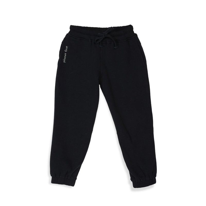 Buy Dark Blue Unisex Joggers in Cotton Fleece | Planet First | Shop Verified Sustainable Kids Pajamas on Brown Living™