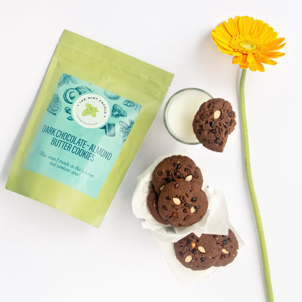 Buy Dark Chocolate - Almond Butter Cookies - Pack of 6 | Shop Verified Sustainable Bakery Items on Brown Living™