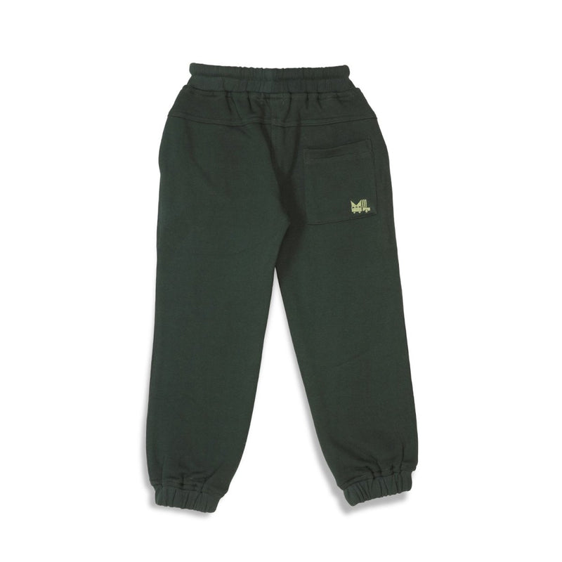 Buy Dark Green Unisex Joggers in Cotton Fleece | Planet First | Shop Verified Sustainable Kids Pajamas on Brown Living™