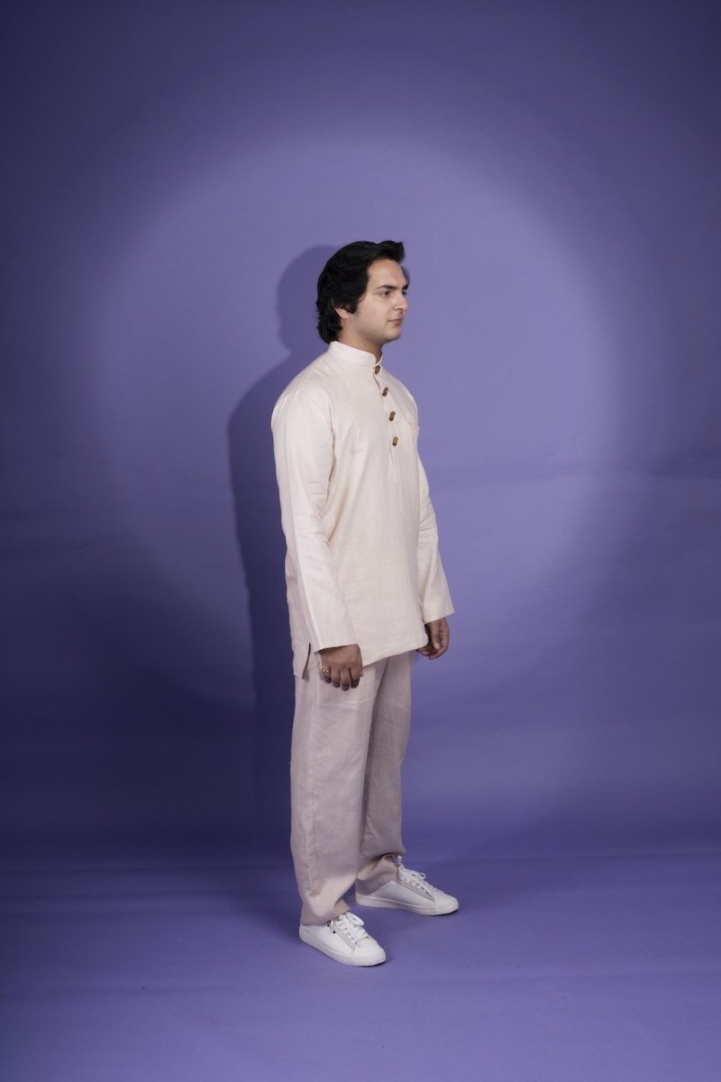 Buy Dearly Beloved Hemp Kurta And Dearly Beloved Hemp Pants Set | Shop Verified Sustainable Mens Kurta on Brown Living™