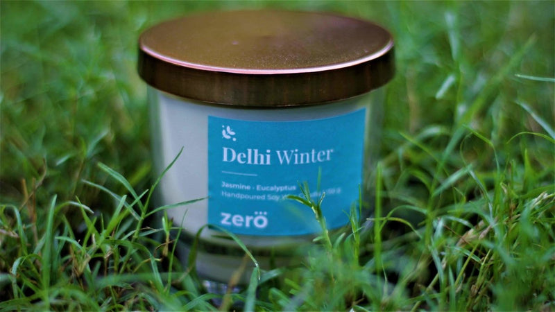 Buy Delhi Winters Jasmine Eucalyptus | Scented Soy Wax Candle | 150 gm | Shop Verified Sustainable Candles & Fragrances on Brown Living™