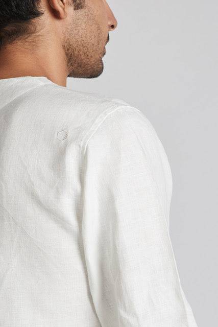 Buy Delta Asymmetric Shirt White | Shop Verified Sustainable Mens Shirt on Brown Living™