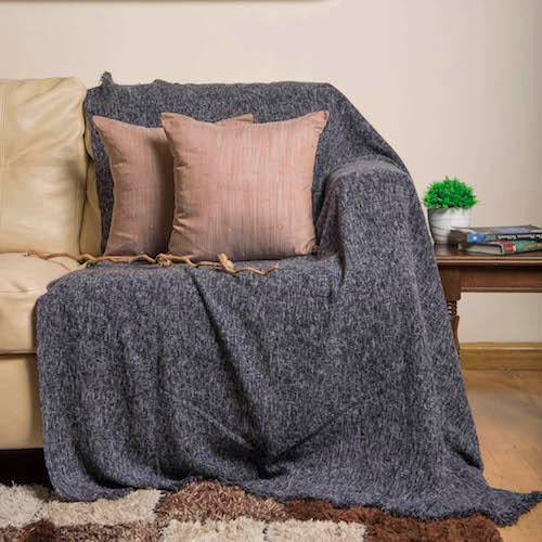 Buy Designer Cushion Cover with Premium Textured Woven Silk Fabric - Coffee Brown | Shop Verified Sustainable Covers & Inserts on Brown Living™