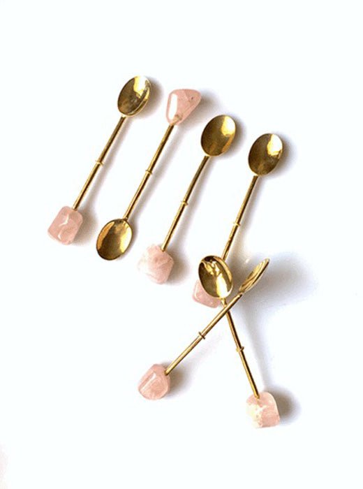 Buy Dessert Spoons – Rose Quartz | set of 6 | Shop Verified Sustainable Table Essentials on Brown Living™